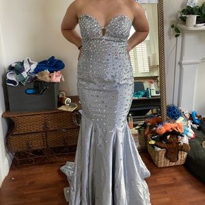 Silver mermaid gown